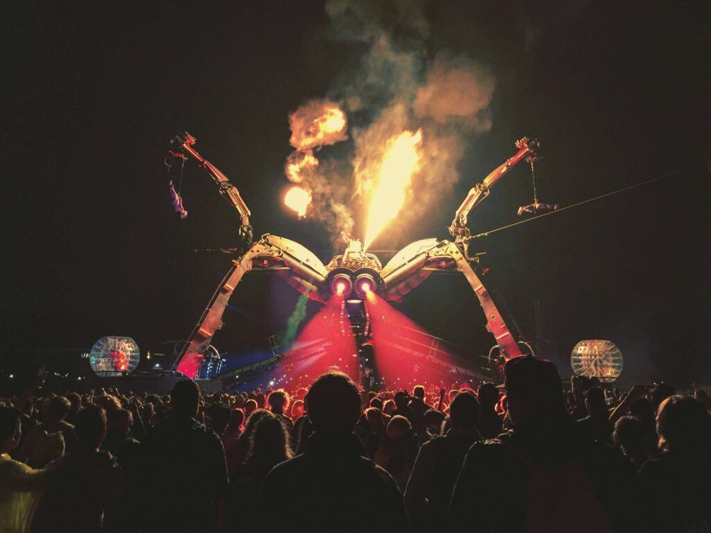 Arcadia at Glastonbury Festival. Photo by Joe Green on Unsplash
