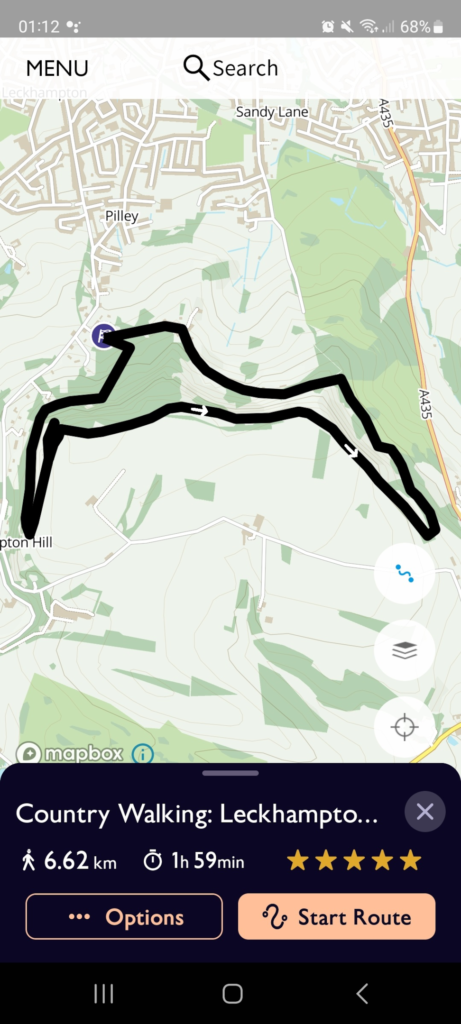 OS Maps hiking app