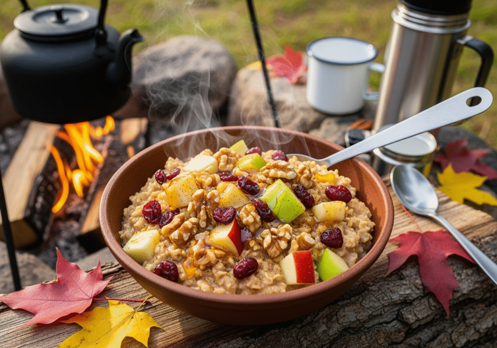 Autumn Spiced Porridge with Seasonal Toppings. Source: Rebecca Campbell