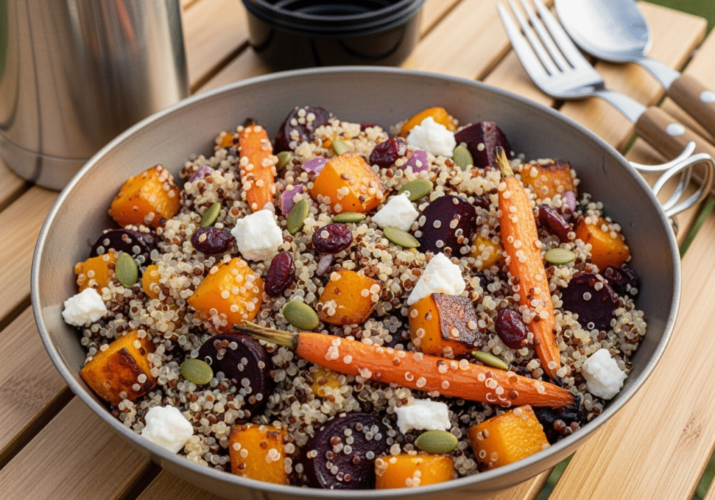 Quinoa and Roasted Vegetable Salad. Source: Rebecca Campbell