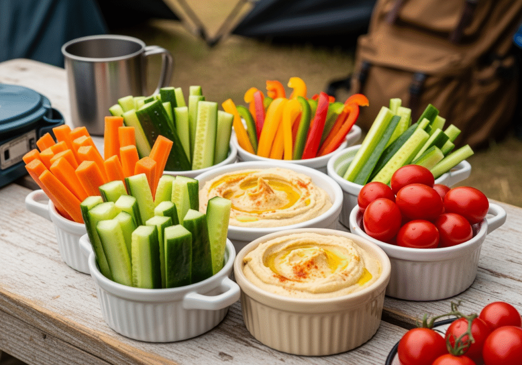 Veggie Sticks and Houmous. Source: Rebecca Campbell