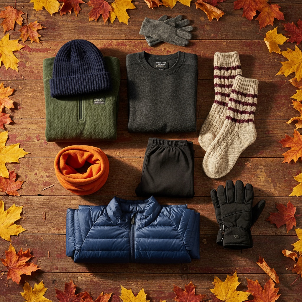 A selection of thermal camping clothing. Source: Rebecca Campbell