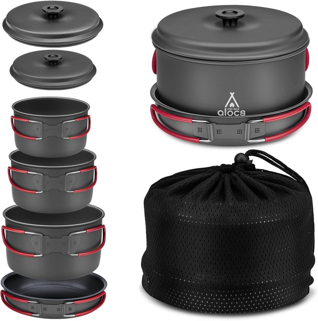 Alocs Camping Cookware Set Camping Gear. Source: Amazon