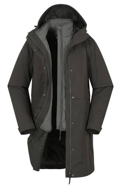 Luna Women's 3-in-1 Long Waterproof Jacket. Source: Mountain Warehouse