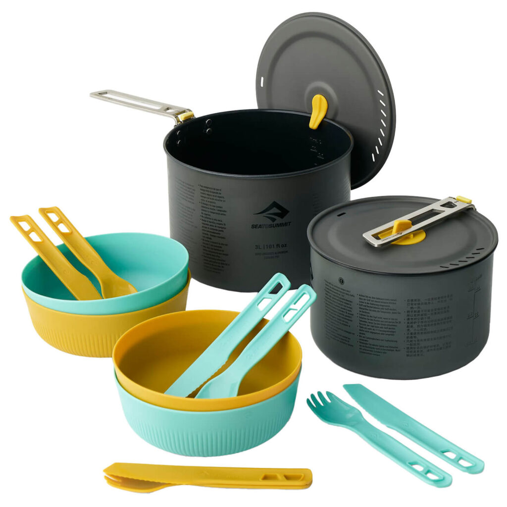 Sea to Summit Frontier UL Two Pot Cook Set 14 Pieces Cooking Set. Source: AlpineTrek