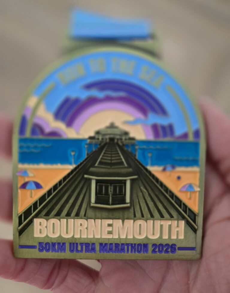 My Run to the Sea Bournemouth medal. Source: Rebecca Campbell Ltd